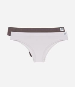 Kit 02 Calcinhas Biquíni Seamless Texturizada