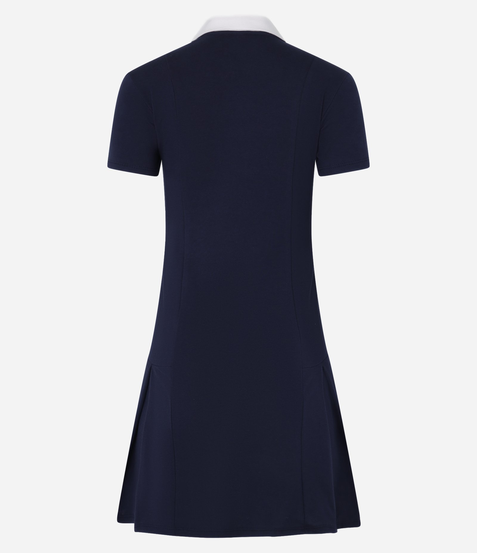 Vestido Curto Sportcore em Ribana com Gola Polo Contrastante Azul 6