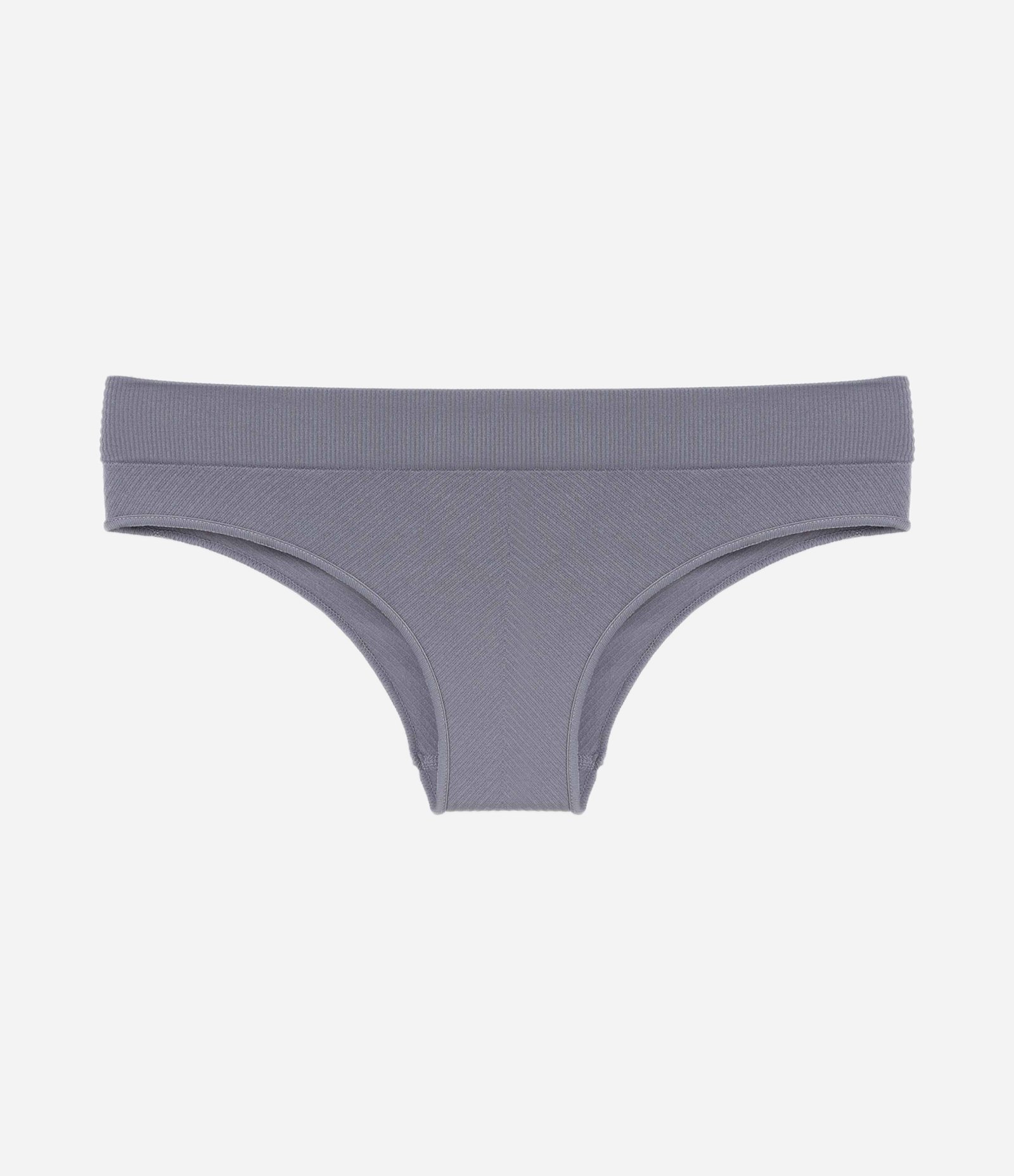 Calcinha Biquíni em Poliamida Texturizada Seamless Cinza 5