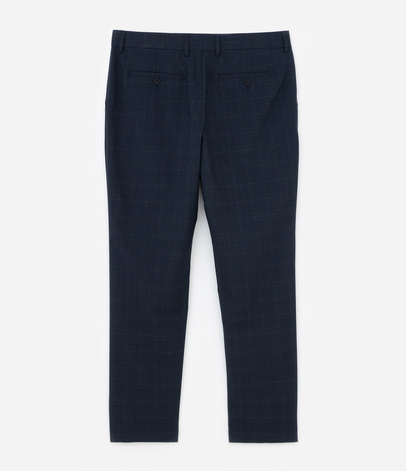 Calça Slim em Alfaiataria com Estampa Xadrez em Fio Tinto Preto 6