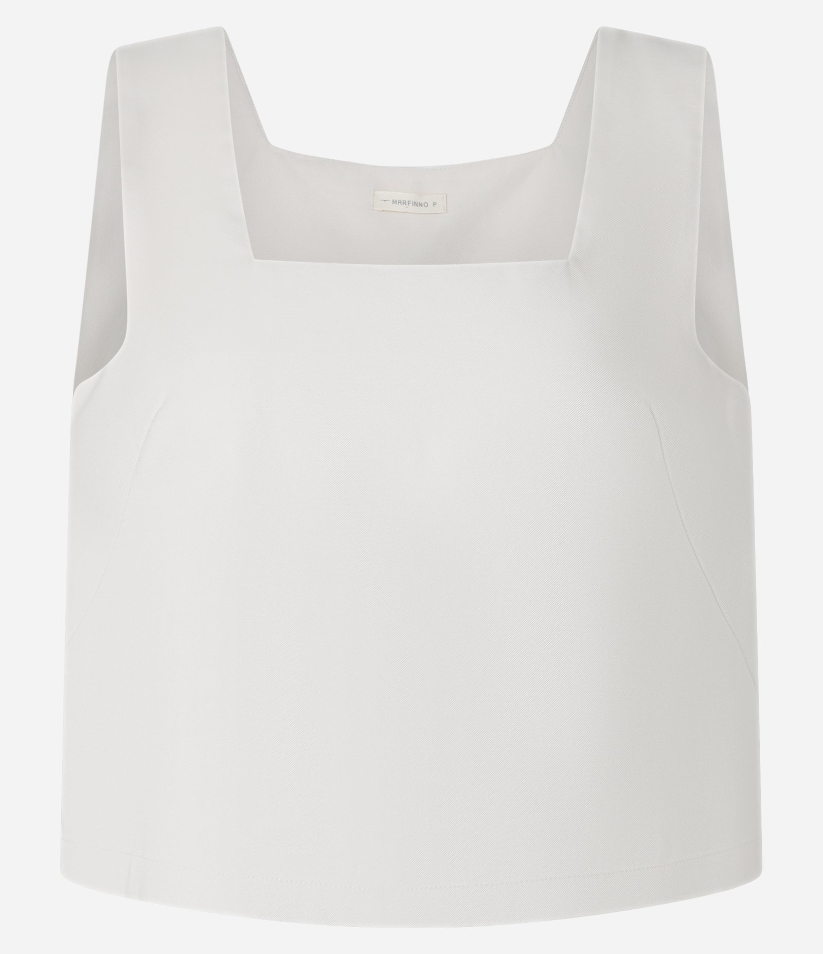 Blusa em Viscose com Decote Quadrado Off White 5