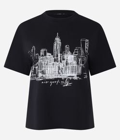 Blusa em Algodão com Estampa New York City