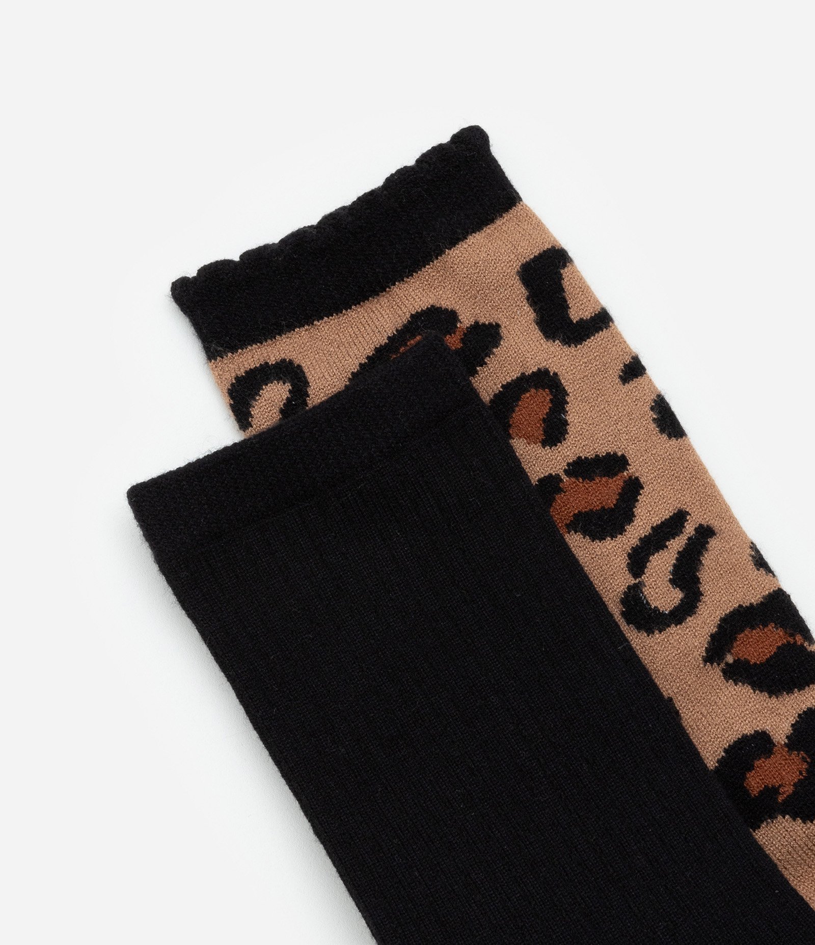Kit 02 Meias Cano Alto em Poliamida com Estampa Animal Print Onça Multicores 4