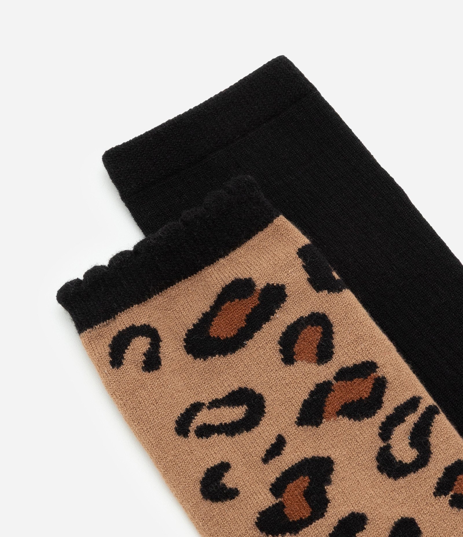 Kit 02 Meias Cano Alto em Poliamida com Estampa Animal Print Onça Multicores 5