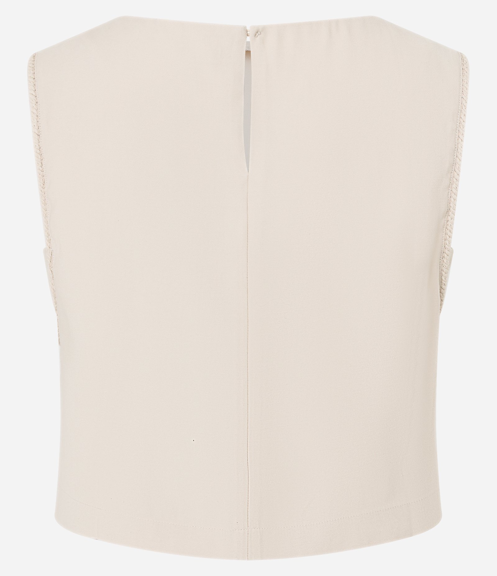 Blusa Boho em Viscose com Costura Aparente e Forro na Cava Bege 6