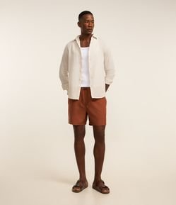 Bermuda de Praia em Anarruga com Textura