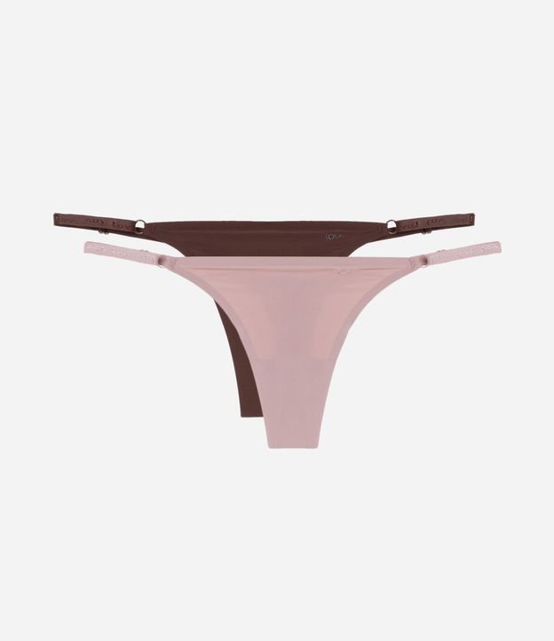 Kit 02 Calcinhas String Fio em Microfibra