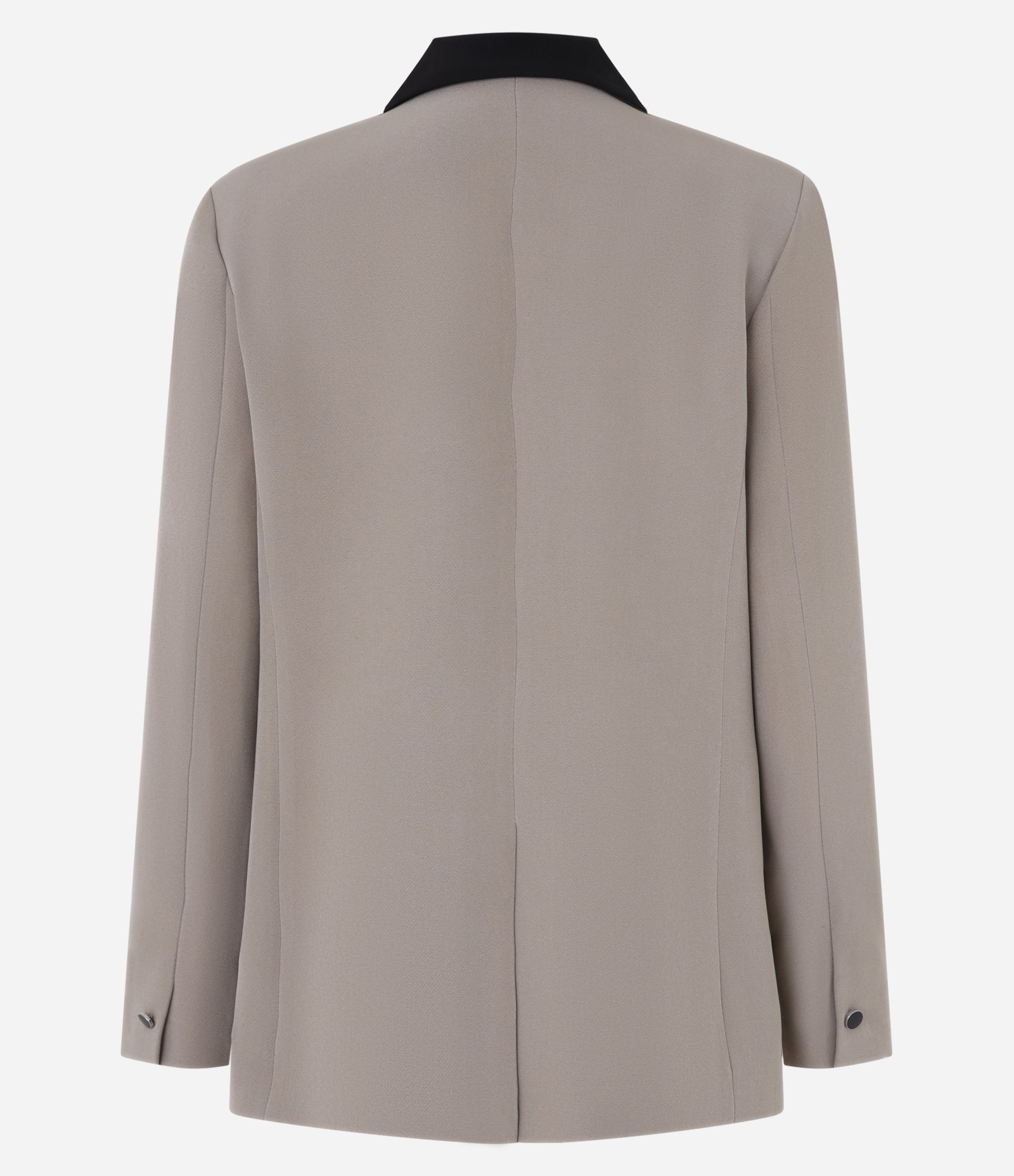 Blazer Alfaiatado com Gola Smoking Contrastante Marrom 7