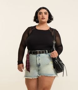 Regata em Ribana com Alças Duplas Curve & Plus Size