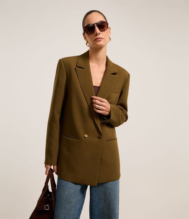 Blazer Oversized com Abotamento Duplo