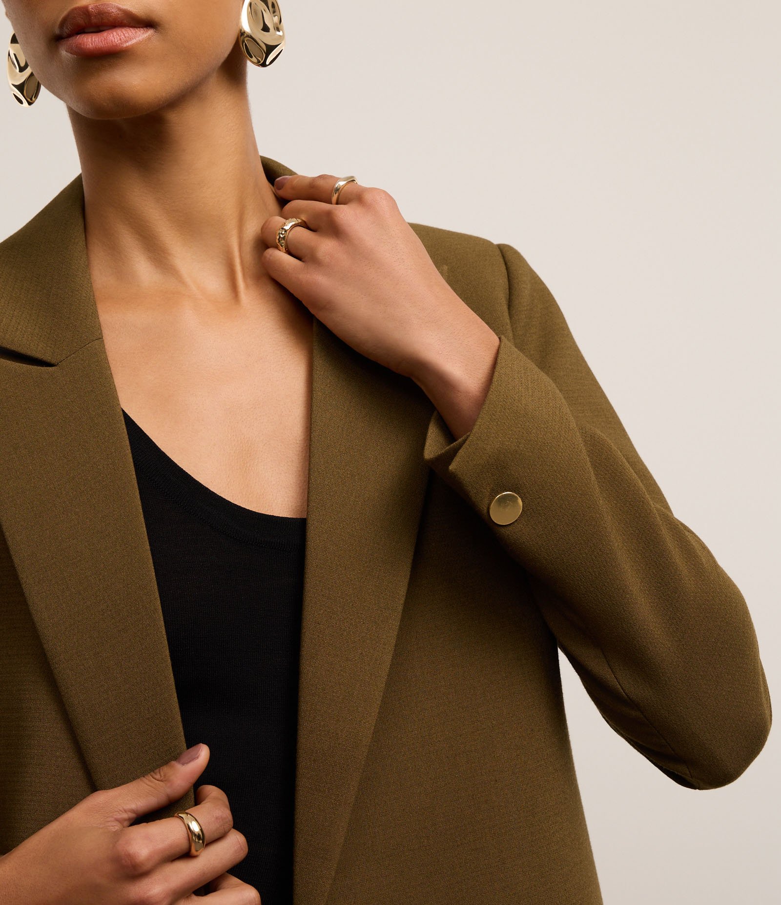Blazer Oversized com Abotamento Duplo Marrom 5