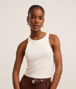 Blusa Básica Regular em Ribana de Algodão
