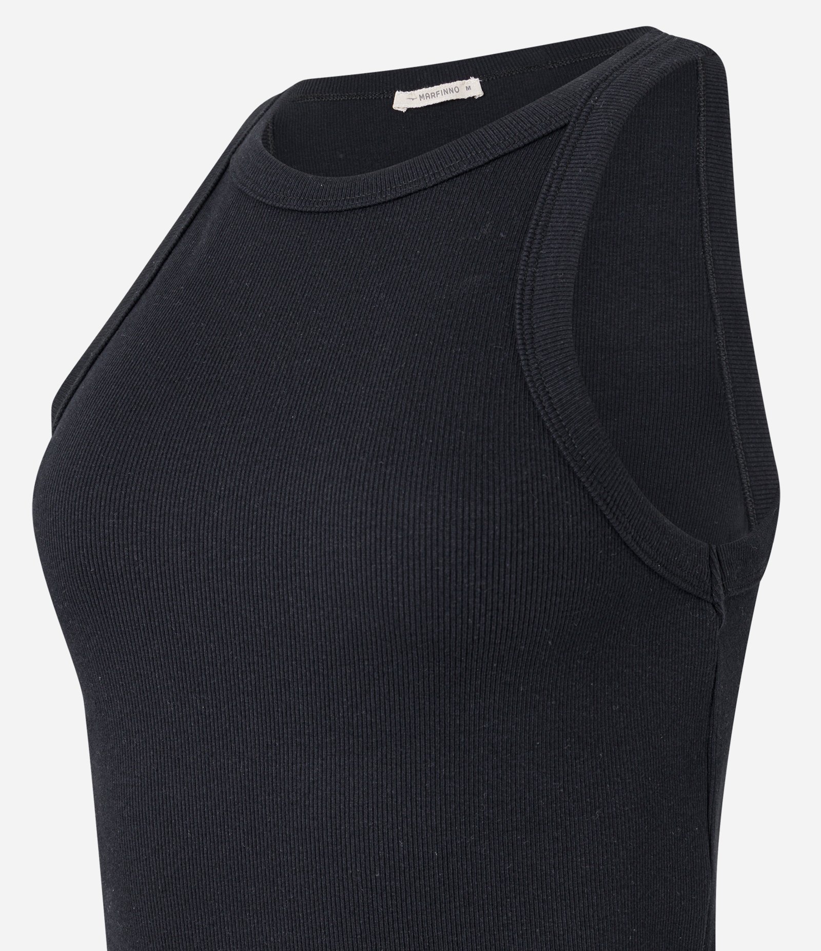 Blusa Básica Regular em Ribana de Algodão Preto 7