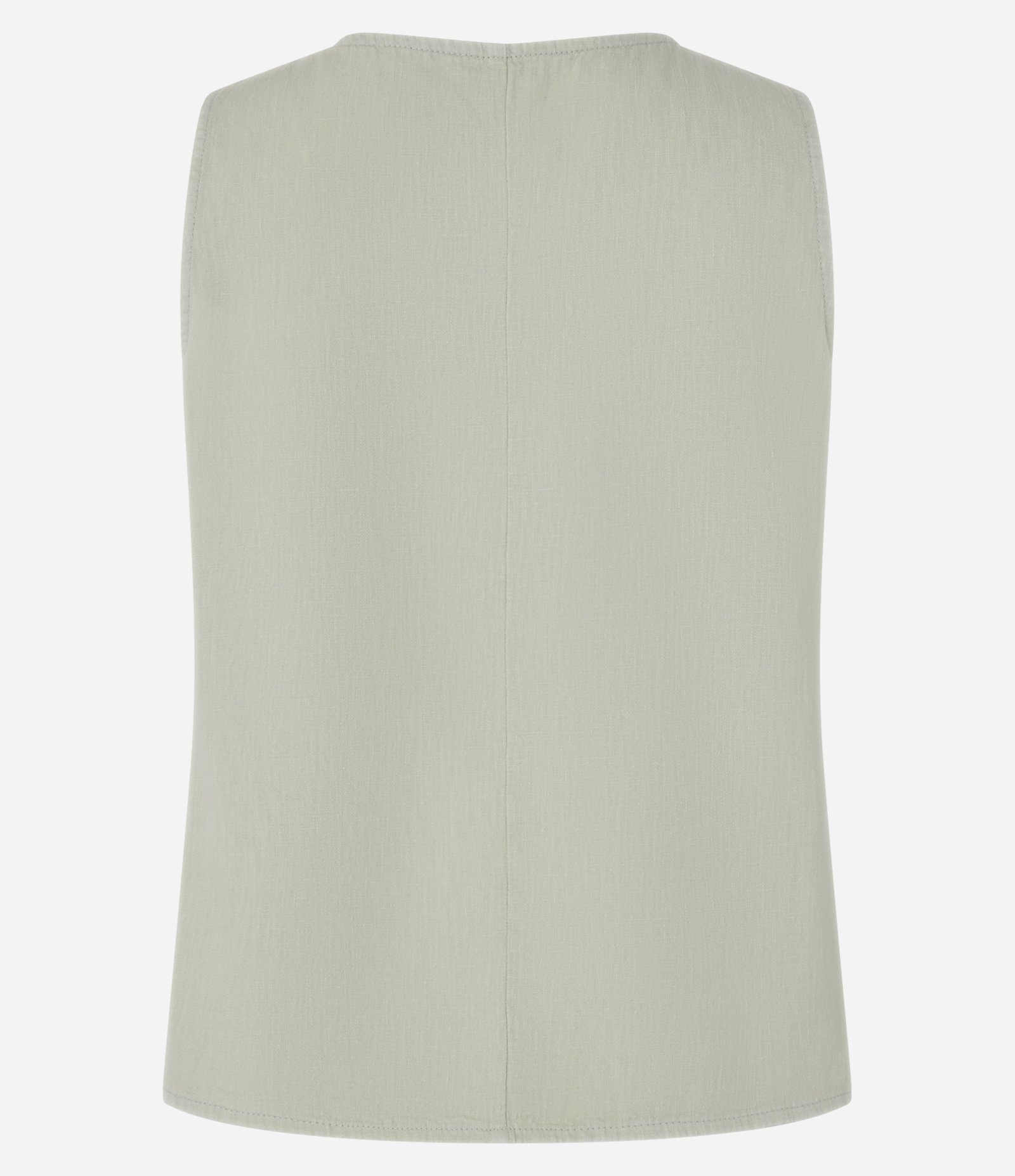 Blusa sem Manga em Sarja com Decote Redondo Verde 6