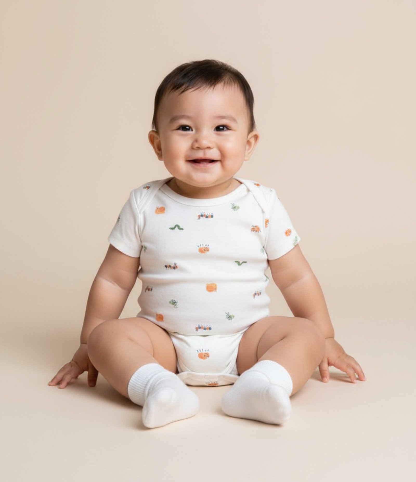 Body Infantil em Ribana com Estampa Bichinhos - Tam 0 a 18 meses Branco 1