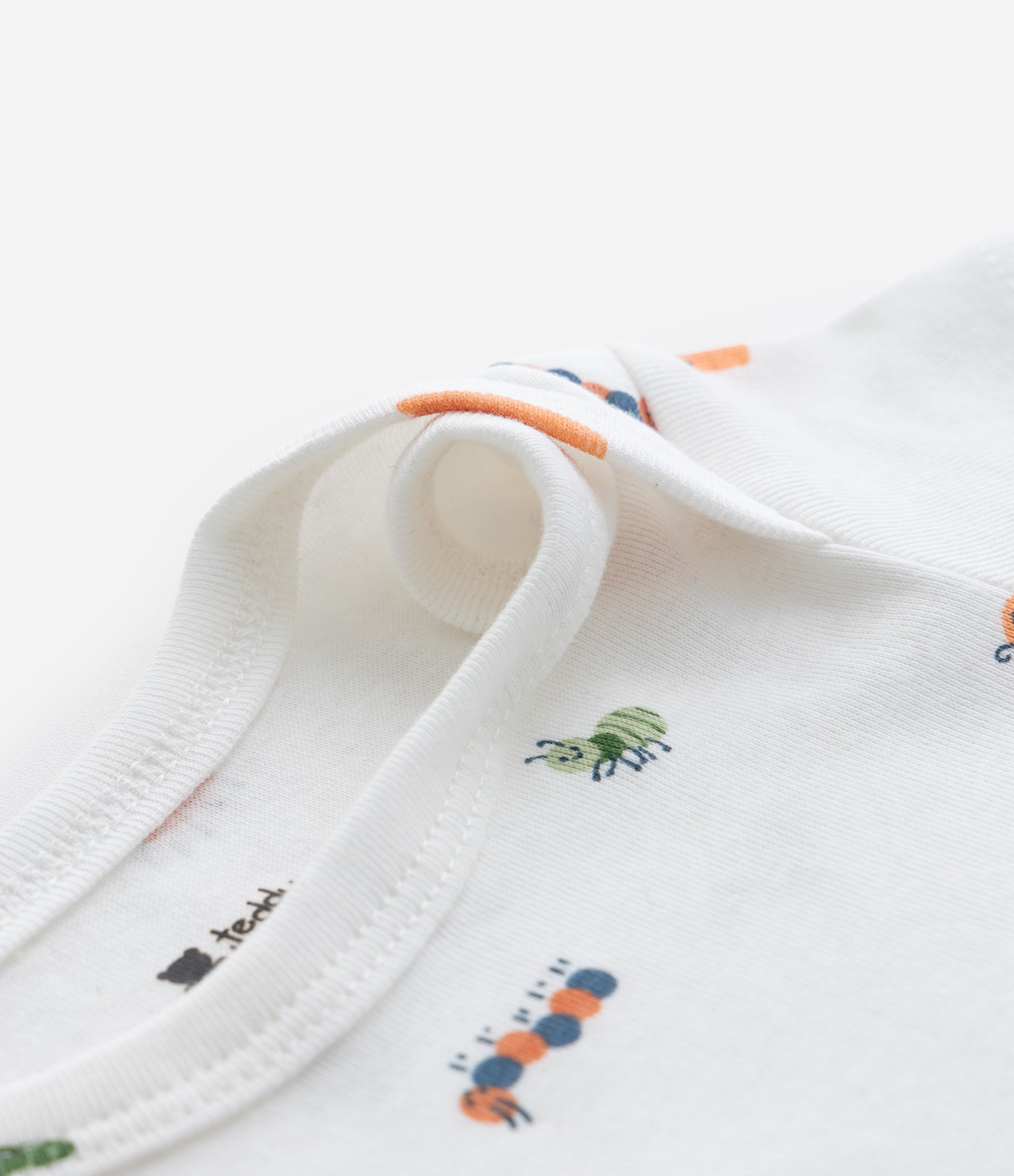 Body Infantil em Ribana com Estampa Bichinhos - Tam 0 a 18 meses Branco 5