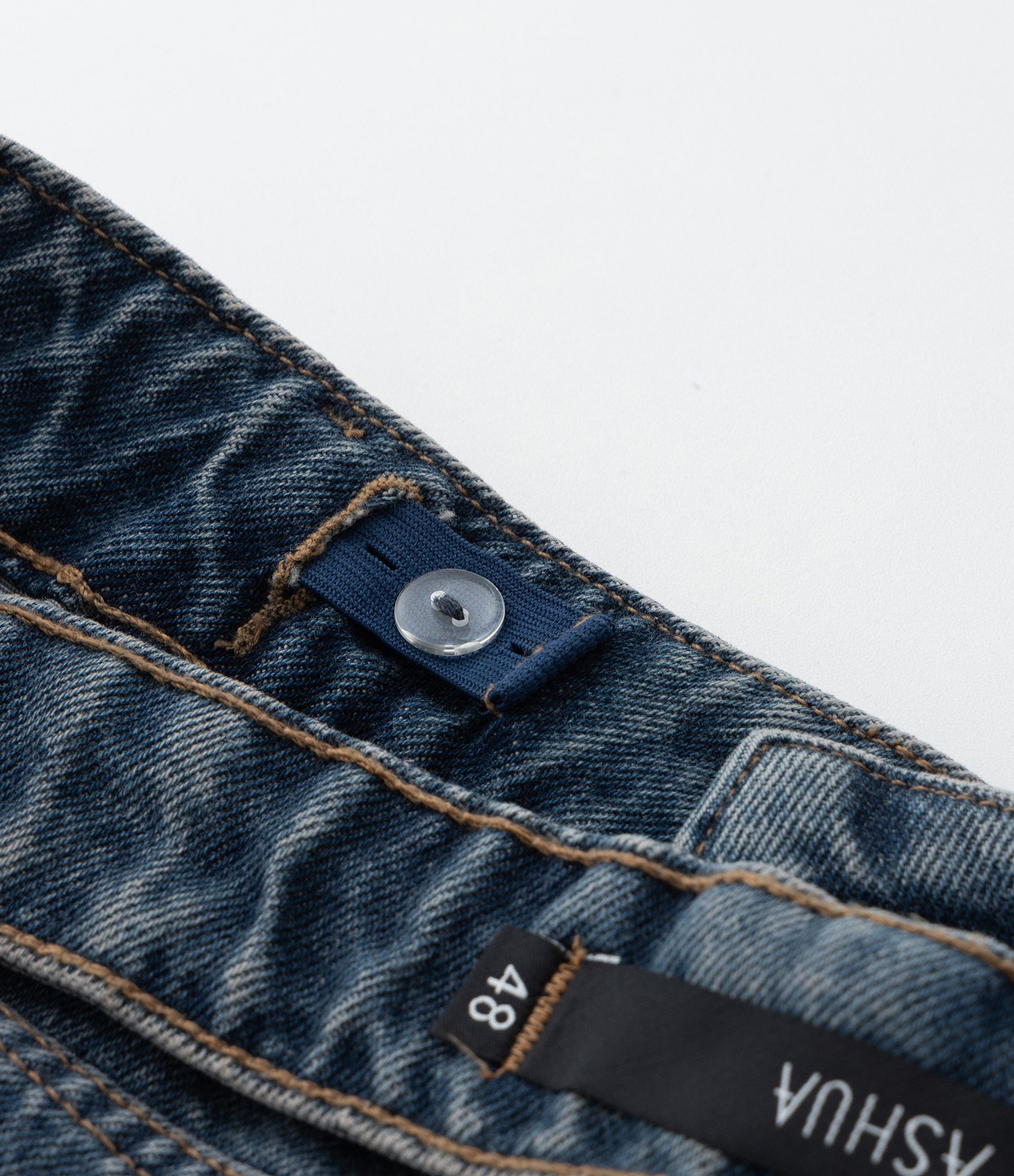 Calça Reta em Jeans Dirty Marmorizada Curve & Plus Size Azul 9