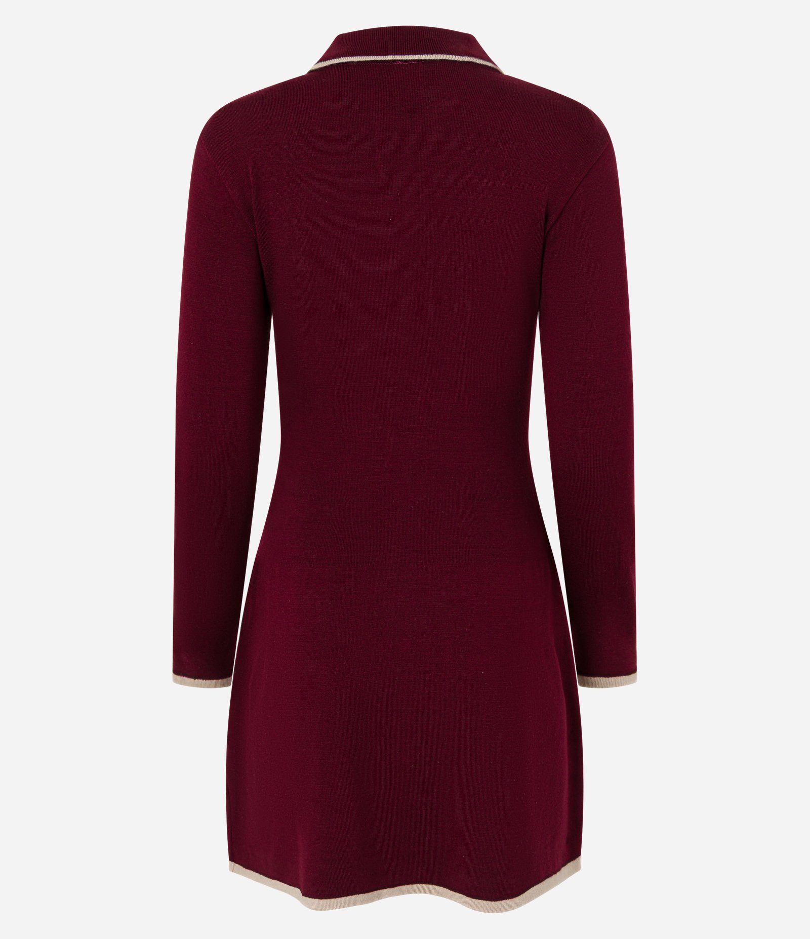 Vestido Curto em Tricô com Gola Polo Vermelho 10