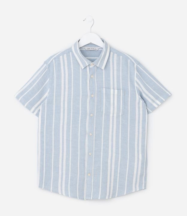 Camisa Infantil em Viscolinho com Bolsinho - Tam 5 a 14 Anos