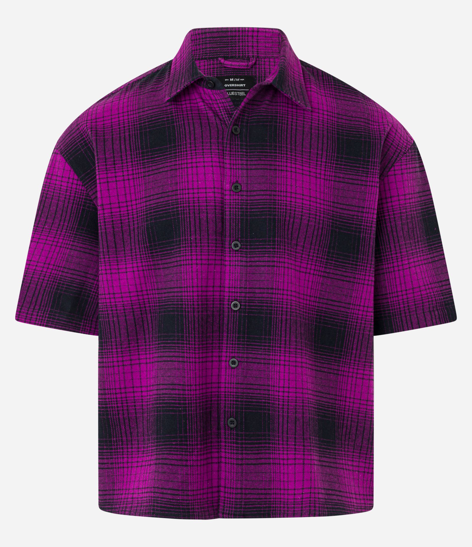 Camisa Oversized em Flanela com Estampa Xadrez Roxo 6