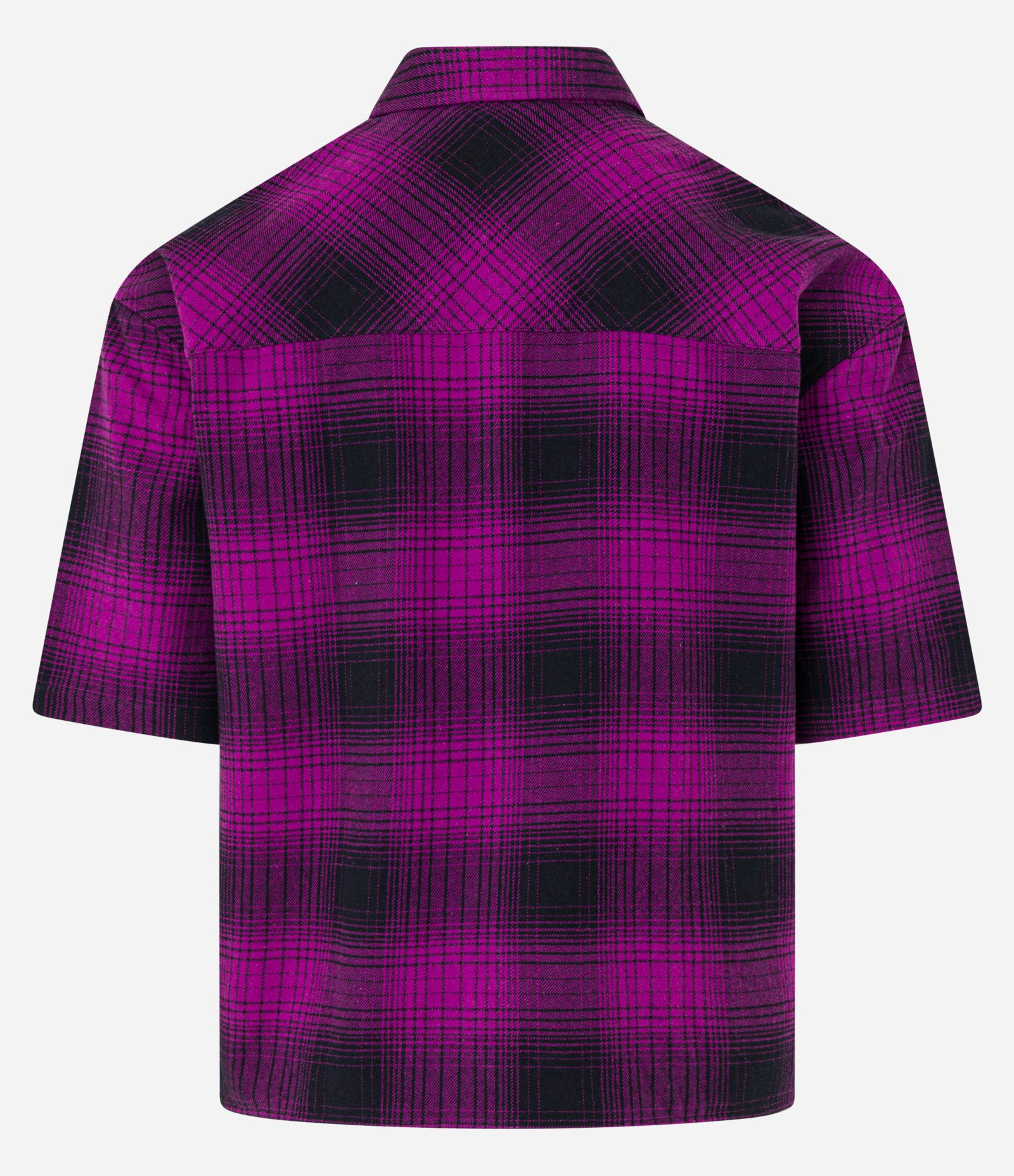 Camisa Oversized em Flanela com Estampa Xadrez Roxo 7