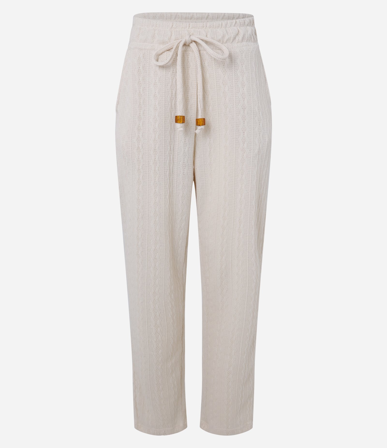 Calça Cenoura com Amarração no Cós e Bolsos Laterais Branco Neve 6