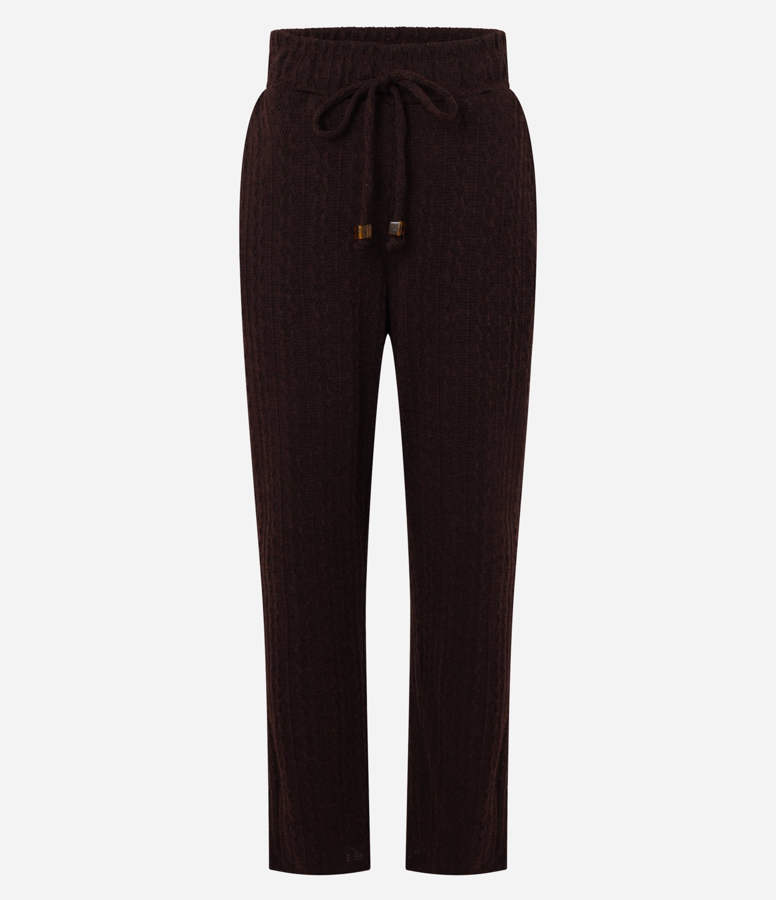 Calça Cenoura com Amarração no Cós e Bolsos Laterais Marrom 6