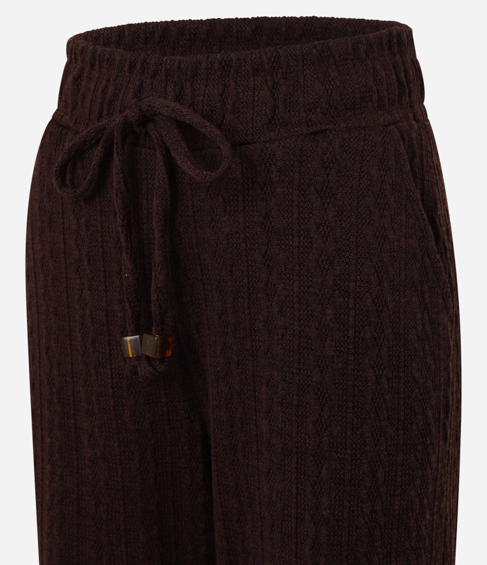 Calça Cenoura com Amarração no Cós e Bolsos Laterais Marrom 7