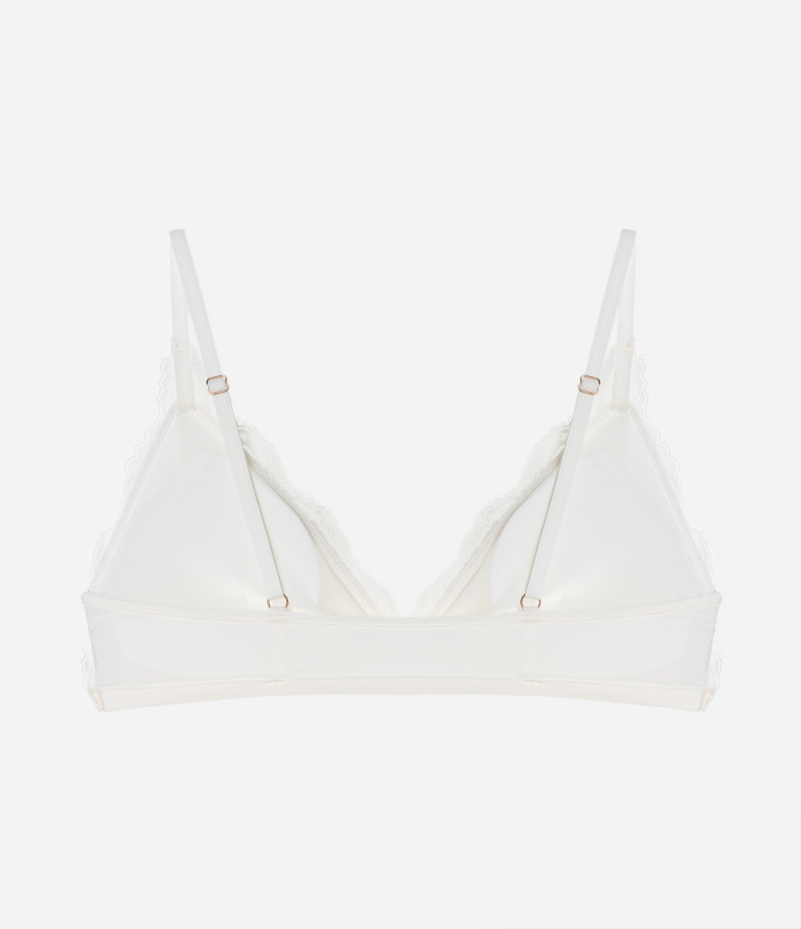 Sutiã Top em Microfibra com Detalhes em Renda e Bojo Removível Off White 6
