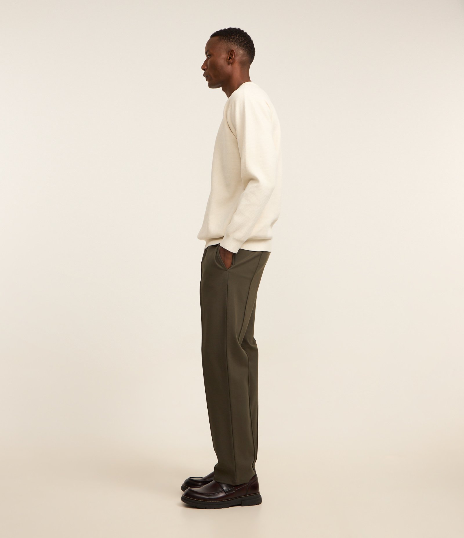 Suéter Básico em Fleece com Felpa Texturizado Off White 5