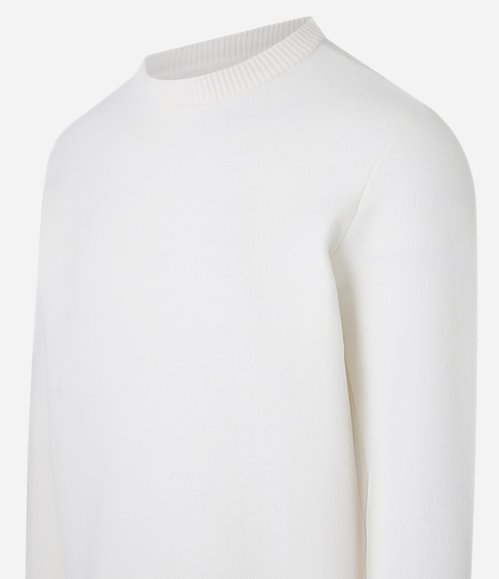 Suéter Básico em Fleece com Felpa Texturizado Off White 8
