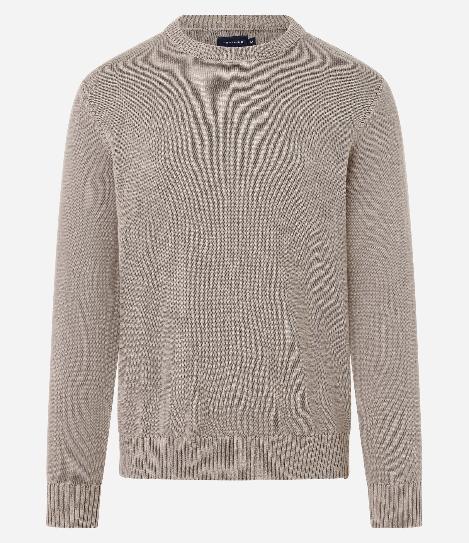 Suéter Comfort em Tricô com Manga e Barra Ajustadas Marrom 1