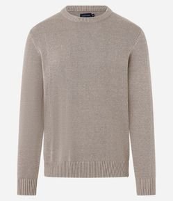 Suéter Comfort em Tricô com Manga e Barra Ajustadas