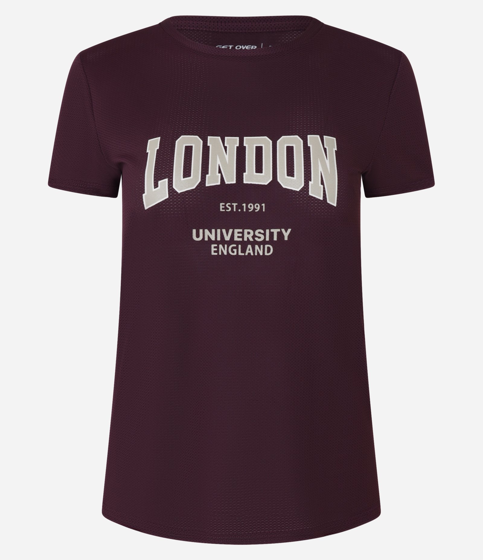 Camiseta Esportiva em Microfibra Texturizada com Estampa London Vermelho 3