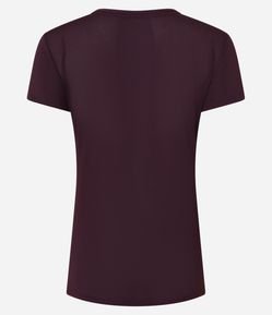 Camiseta Esportiva em Microfibra Texturizada com Estampa London