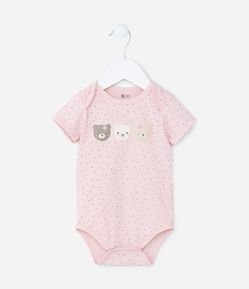 Body Infantil em Algodão com Estampa Bichinhos - Tam RN a 18 meses