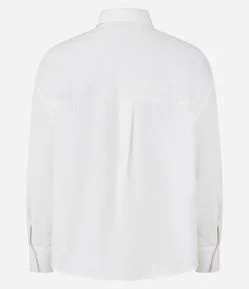 Camisa em Crepe com Gola Laço e Manga Longa