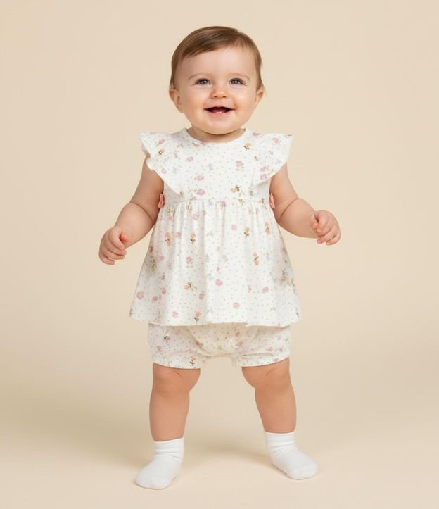 Cor: Off White | Tamanho: 3-6M