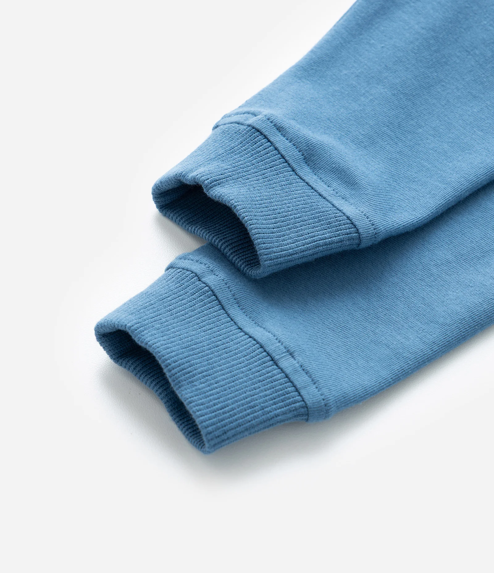 Calça Infantil com Cós Virado e Punhos Canelados - Tam RN a 18 Meses Azul 4