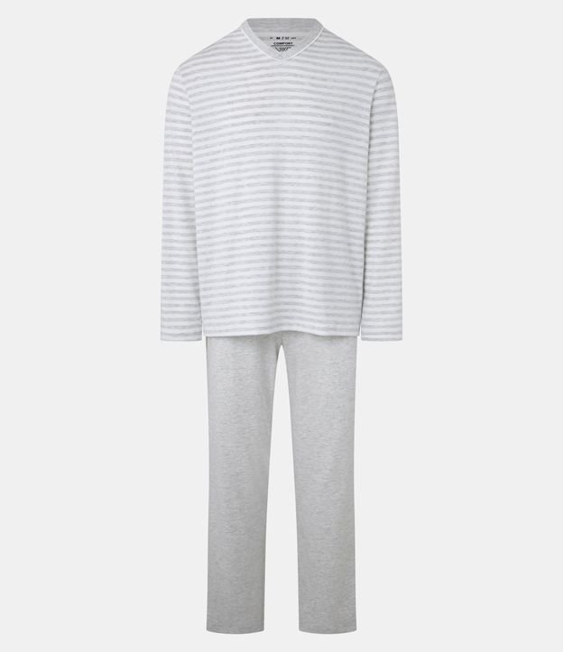 Pijama Longo com Estampa Listrada