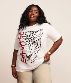 Camiseta T-shirt com Estampa Savage Curve & Plus Size
