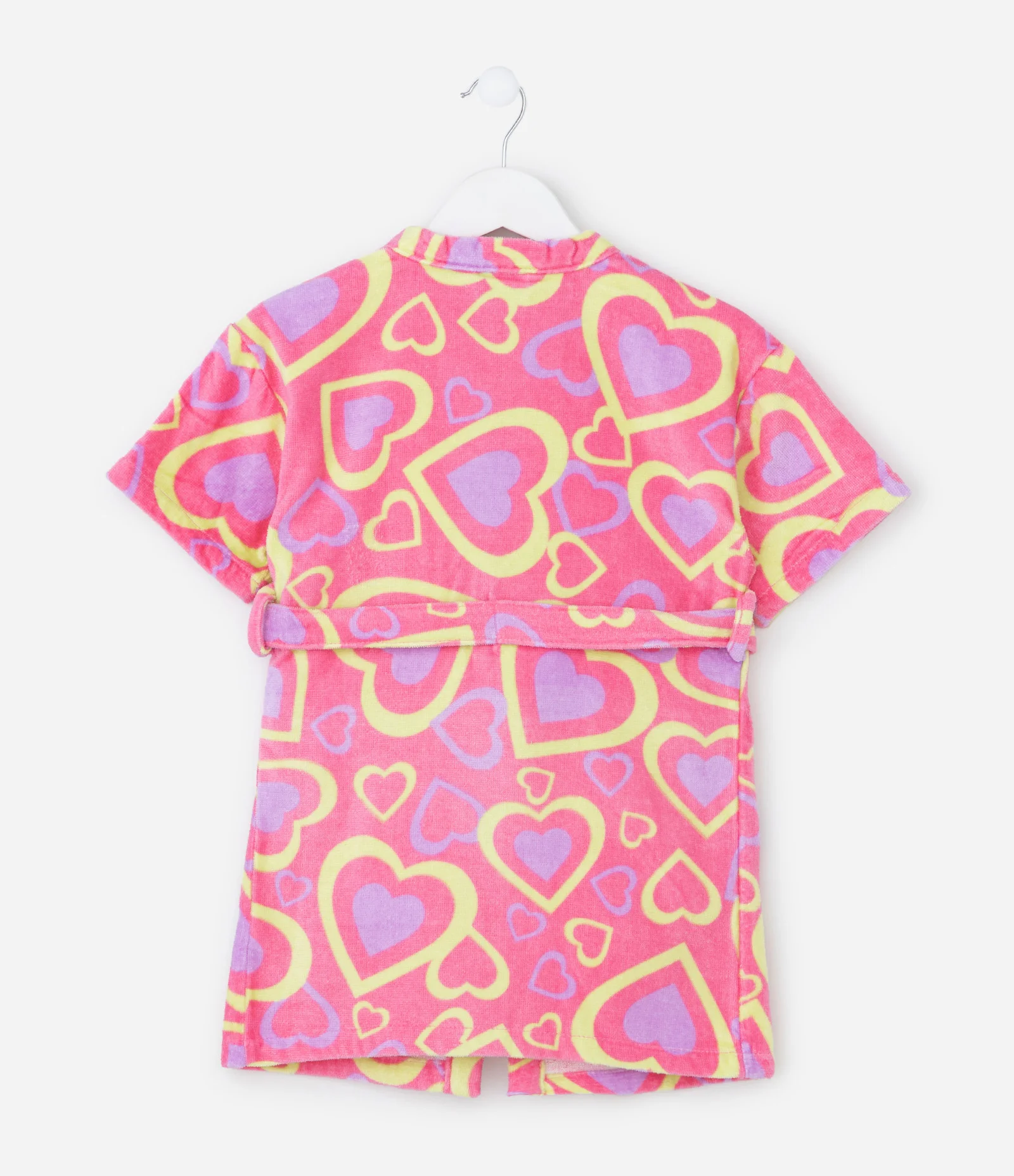 Roupão Infantil Atoalhado com Estampa de Corações - Tam Único Multicores 2