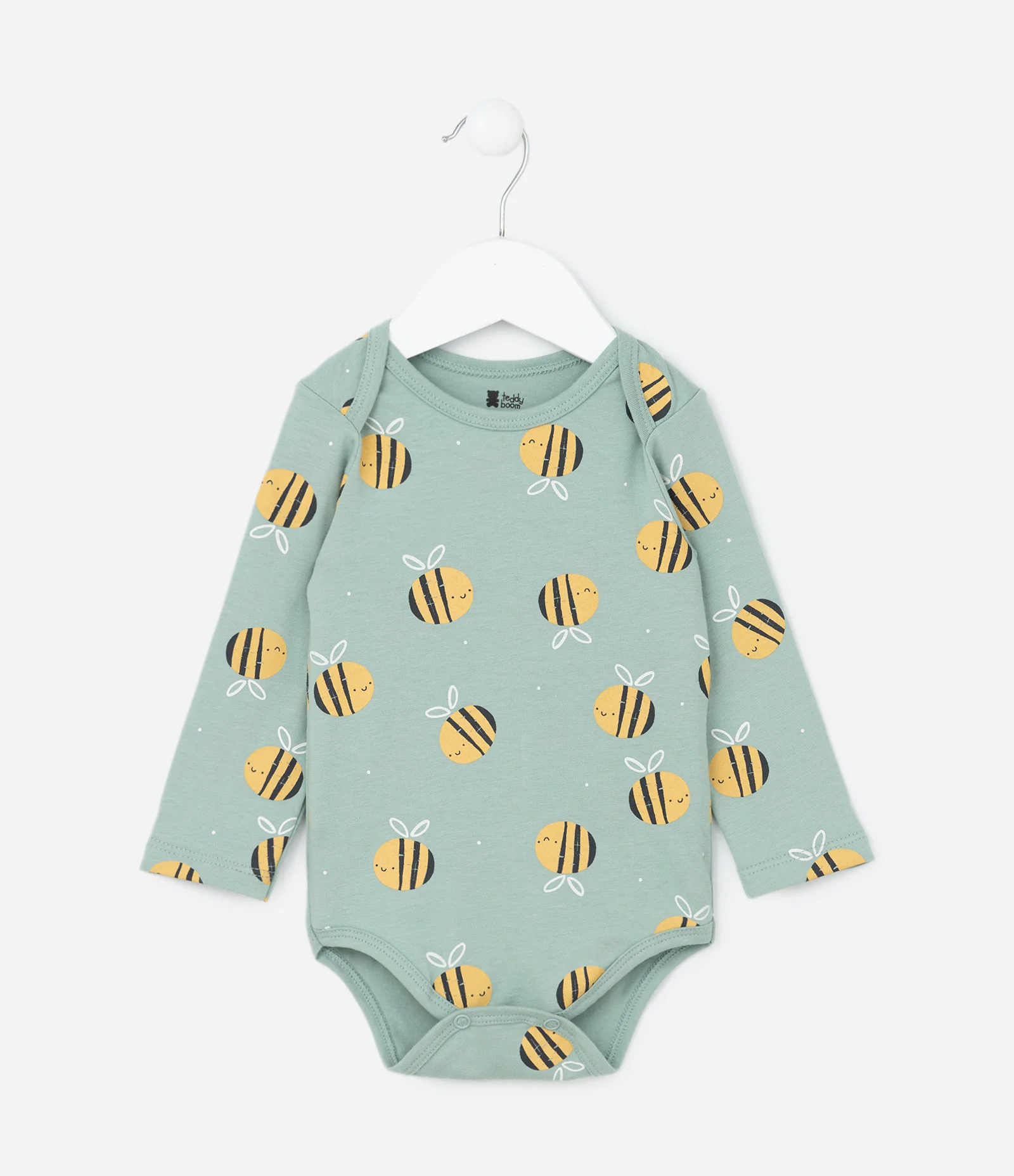 Body Infantil com Estampa Abelhinhas - Tam 0 a 18 meses Verde 1