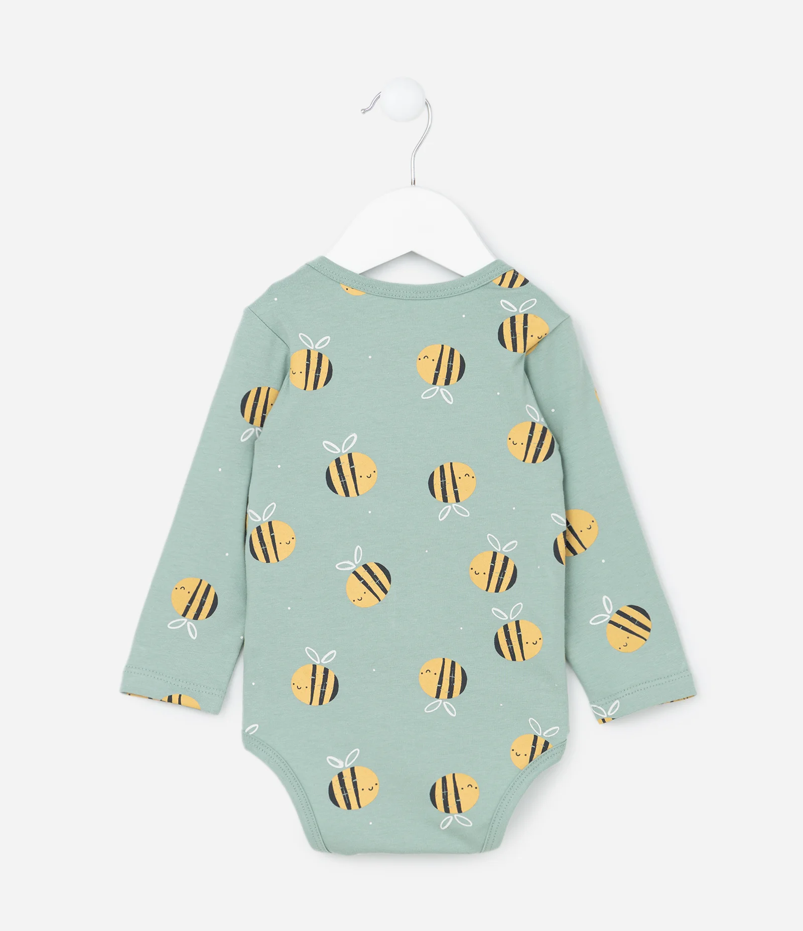 Body Infantil com Estampa Abelhinhas - Tam 0 a 18 meses Verde 2