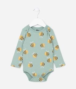 Body Infantil com Estampa Abelhinhas - Tam 0 a 18 meses