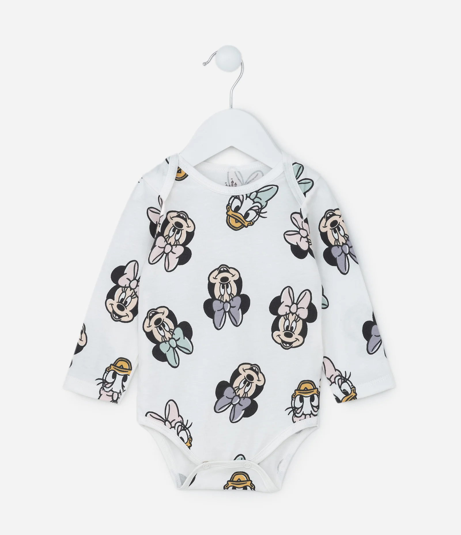 Body Infantil com Estampa Minnie e Margarida - Tam 0 a 24 meses Branco 1