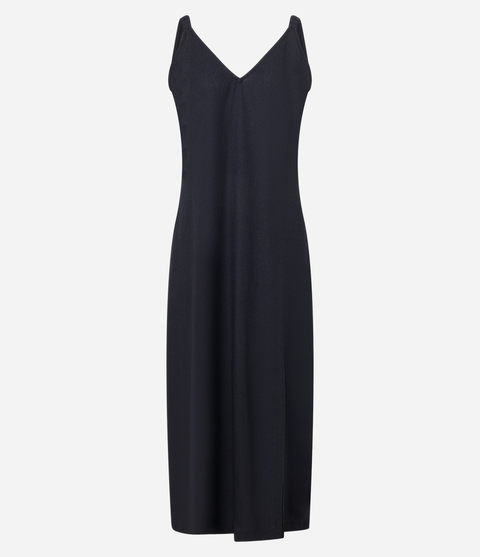 Vestido New Midi em Viscose e Linho com Fenda Lateral Preto 6