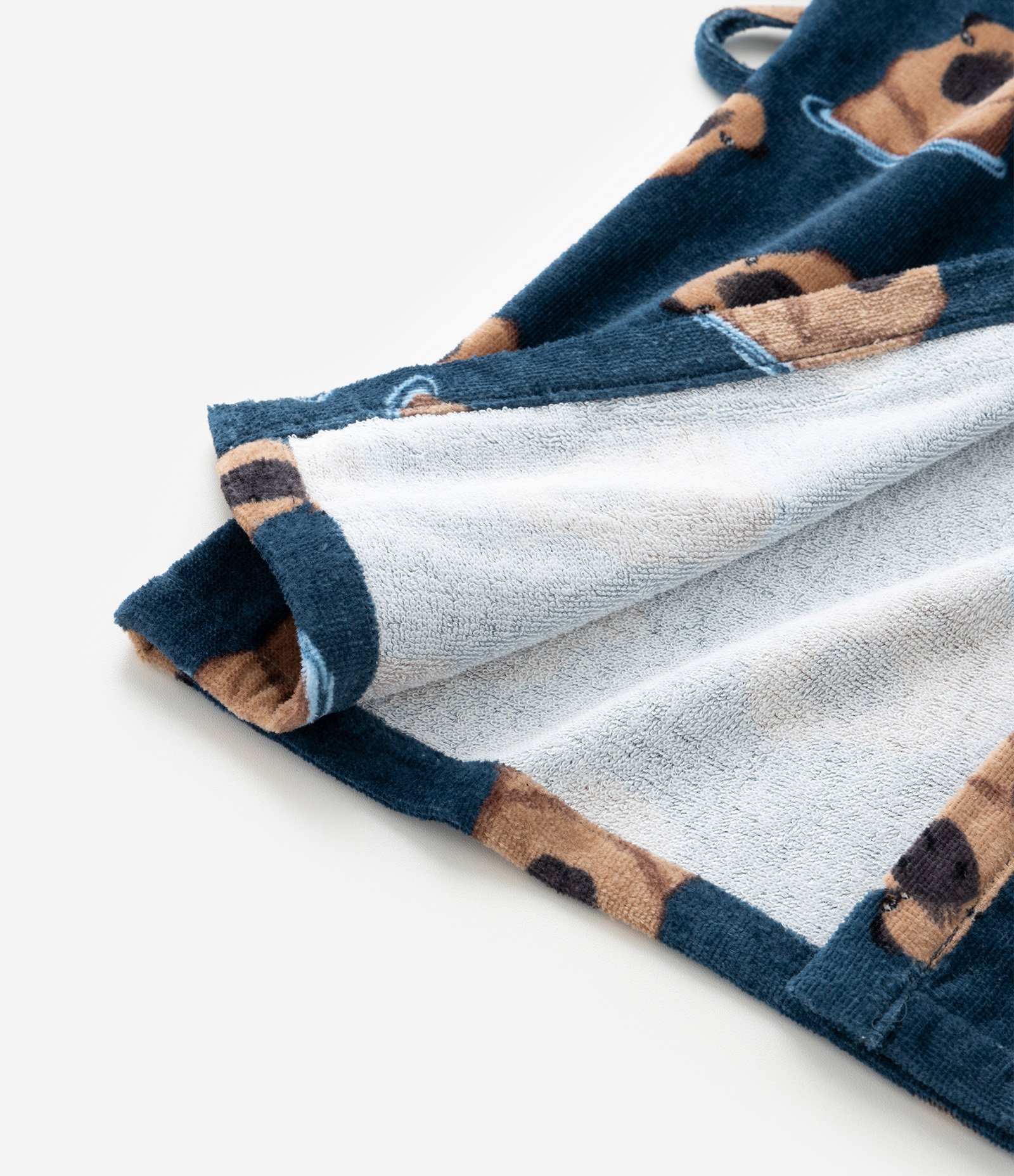 Roupão Infantil Atoalhado com Estampa de Capivara - Tam 3 a 16 Anos Azul 3