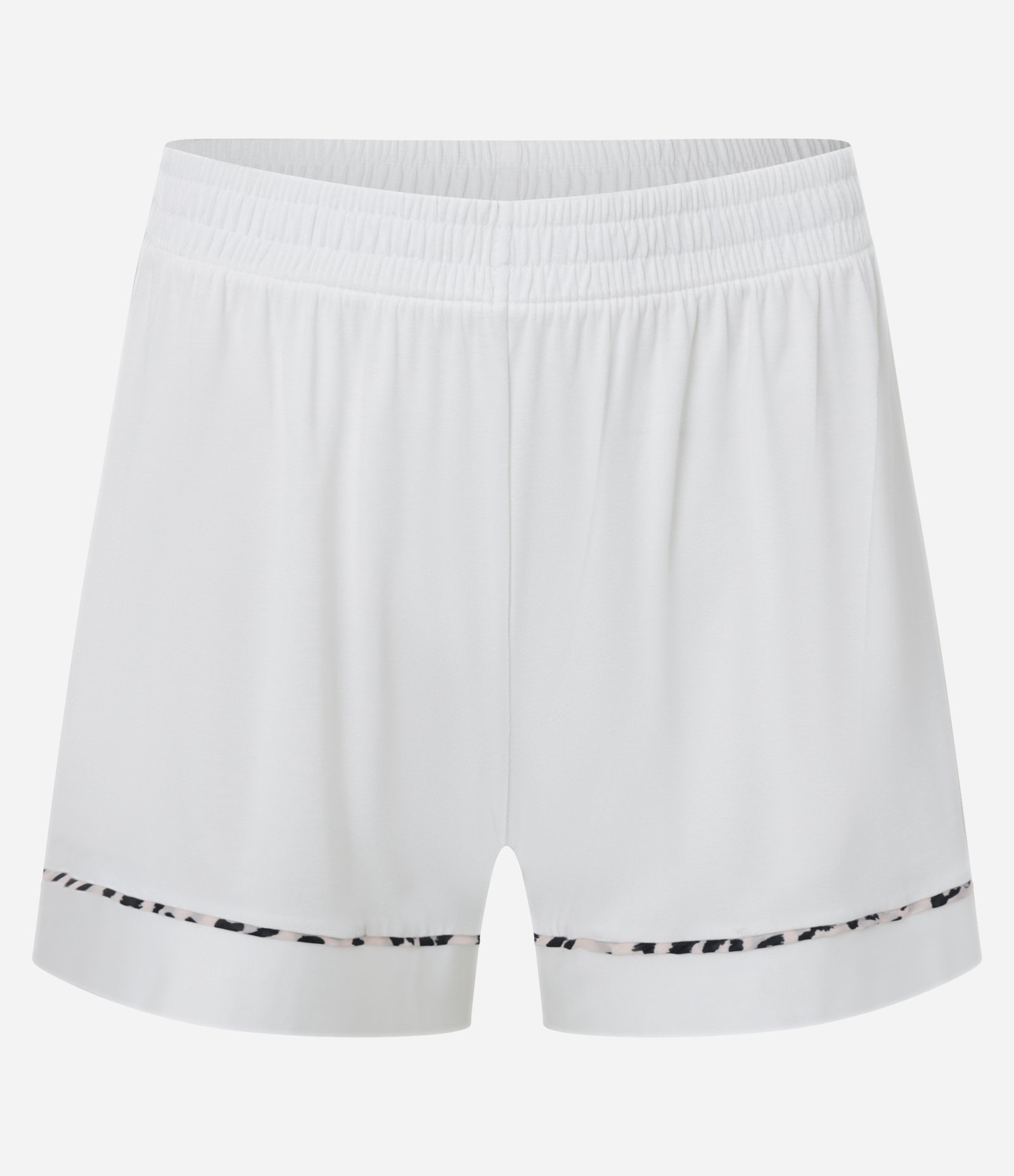 Pijama Curto em Viscose com Viés de Oncinha Branco Neve 7