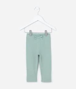Calça Legging Infantil Quentinha com Lacinho - Tam 0 a 18 meses